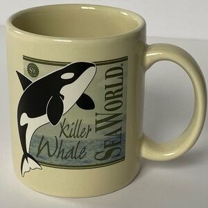 Sea World Mug Killer Whale Coffee Ceramic Tea Cup 3.75” Ocean Mammals not used